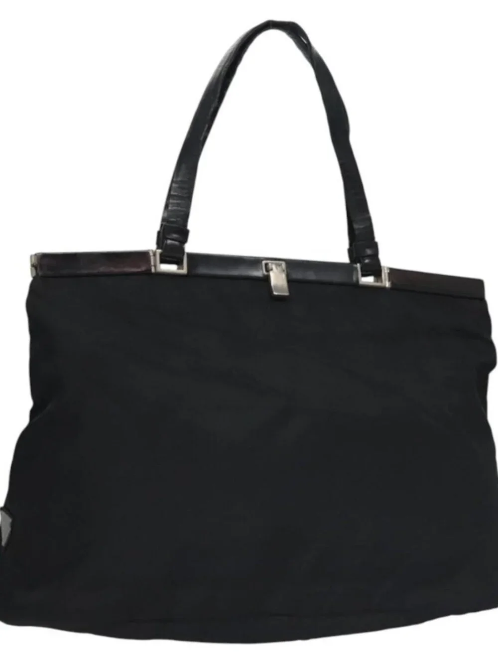 PRADA Hand Bag Nylon Black Auth bs22998